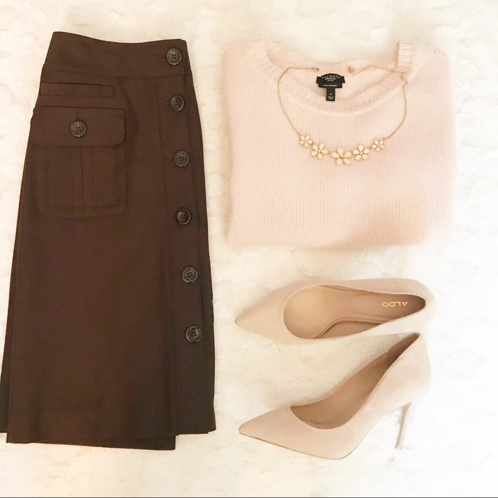 Ann Taylor button down skirt
